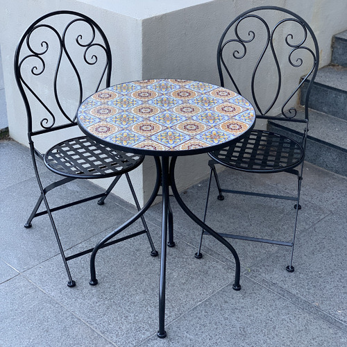 Outdoor mosaic best sale bistro table set